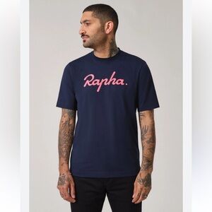 Men’s Rapha Logo 100% Cotton T-Shirt Navy Sz XL Like New